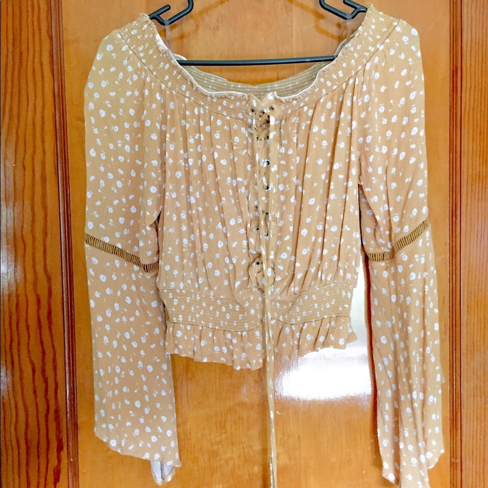 Yellow Floral Crop Top